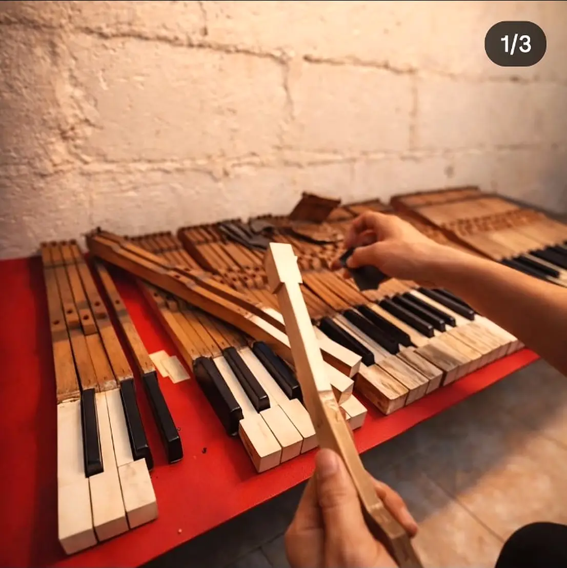 Restauración de teclado de piano